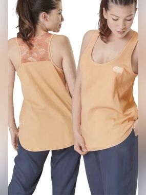 PICTURE Organic Women’s Cotton Loni Racerback Sporty Tank In Peach Nougat Sz S